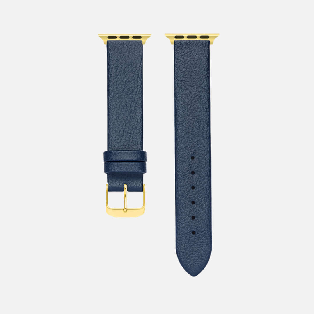 Apple Watch Lederarmband Vegan aus Weinleder – Blau - Image 10